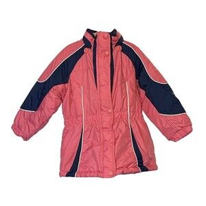Osh Kosh B'gosh Coat Girls 4T Pink Puffer Jacket with Detachable Hood